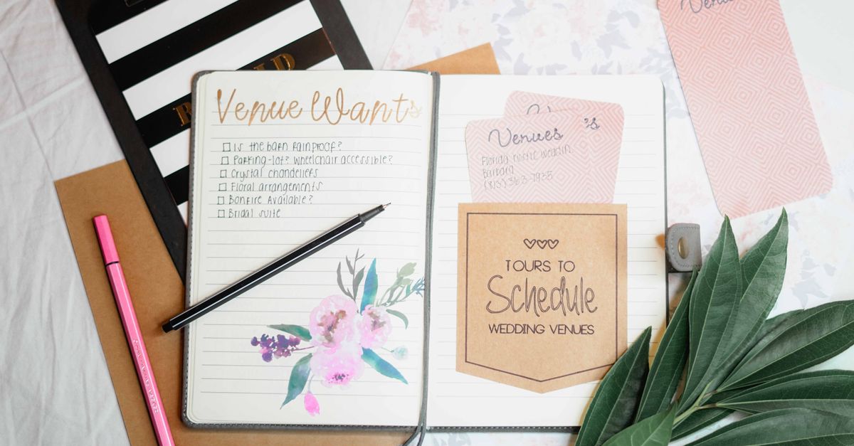 Wedding planning notebook