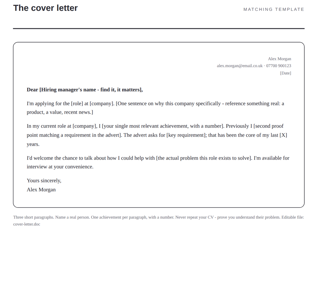 CV & Cover Letter Pack