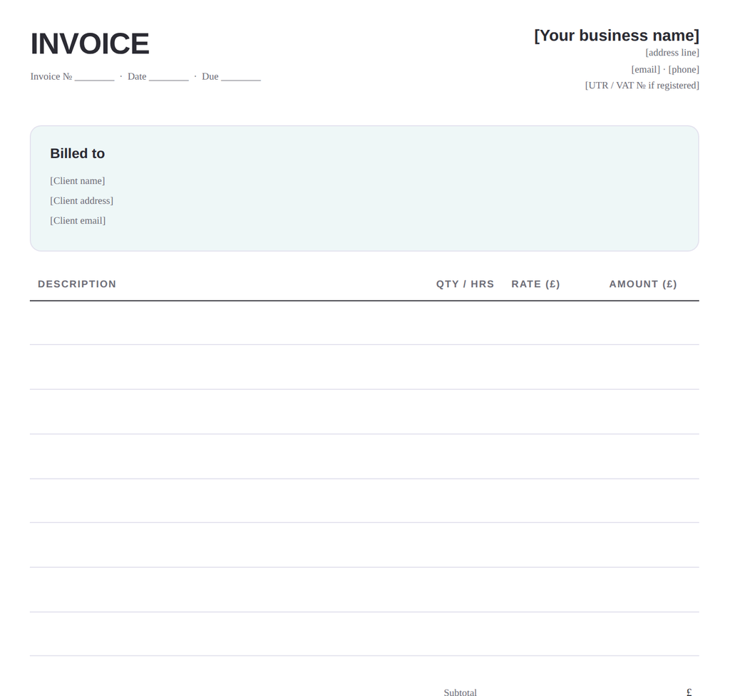 Invoice & Quote Pack