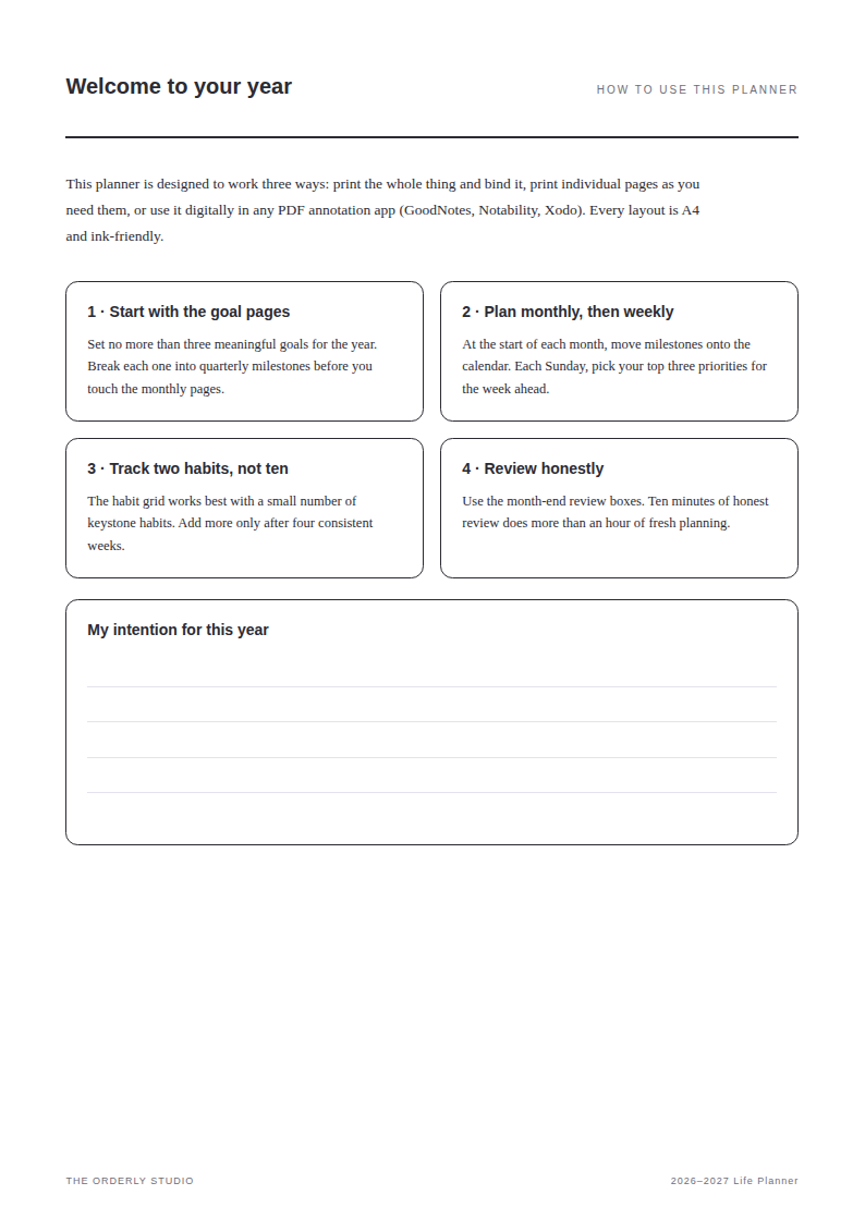 The 2026–2027 Life Planner — Dated Digital & Printable Planner
