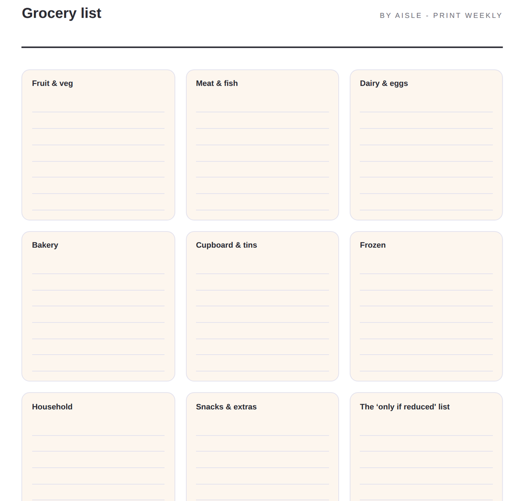 Meal Planner & Budget Pack