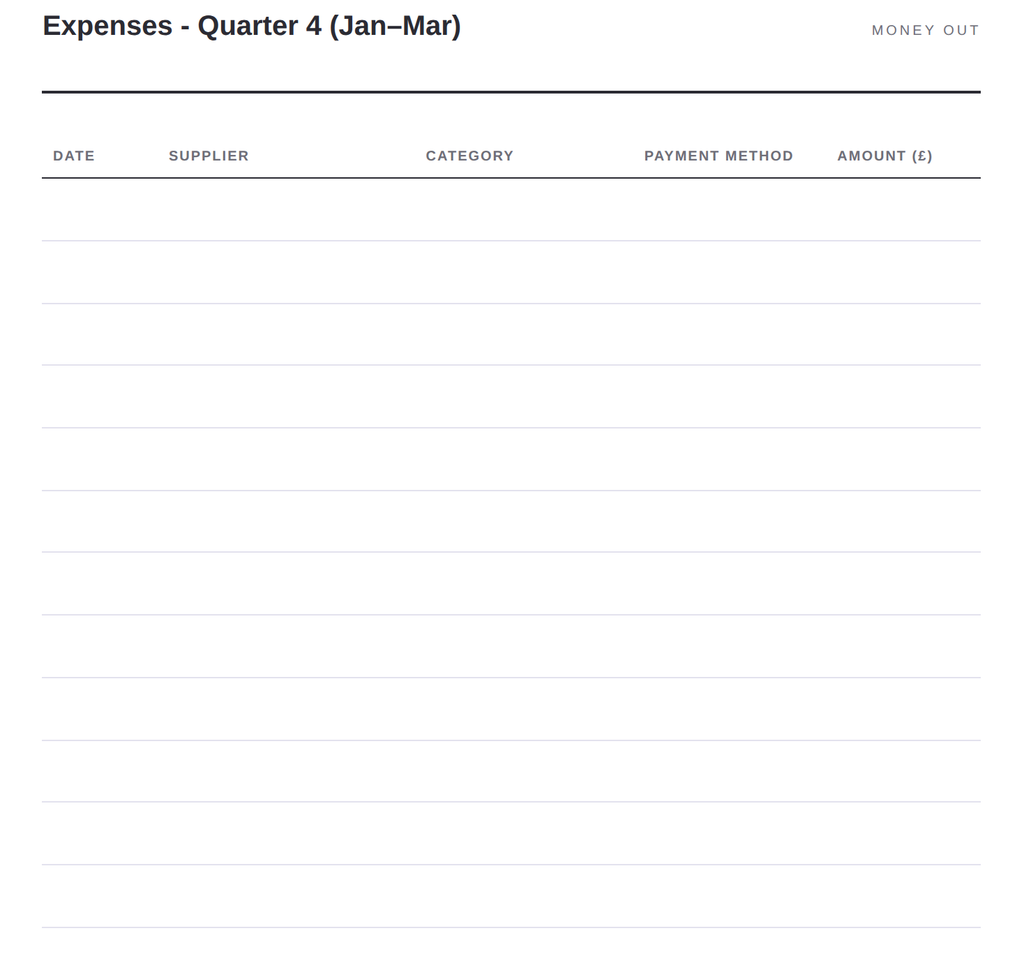 UK Small-Business Bookkeeping Pack